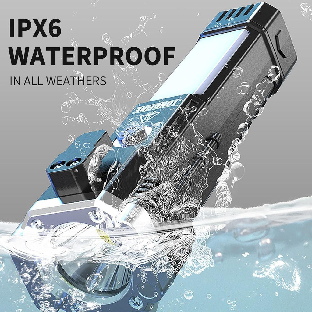 High-power Led Torch Light Rechargeable Flashlight And Multifunctional Tactical Hammer & Power Bank To Charge the Phone With Box