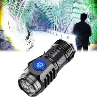 Three Eye Mini Flashlight Portable Outdoor LED Flashlights High Lumens Three Eyed Rechargeable Long Range For Outdoor