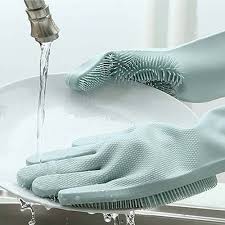 silicon washing gloves