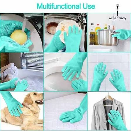 silicon washing gloves